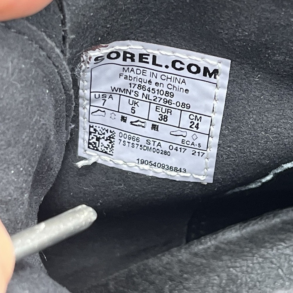 Sorel PDX Wedge Boots Gray Canvas Leather Women's Shoes Size 7 NL2796-089 - Picture 7 of 7
